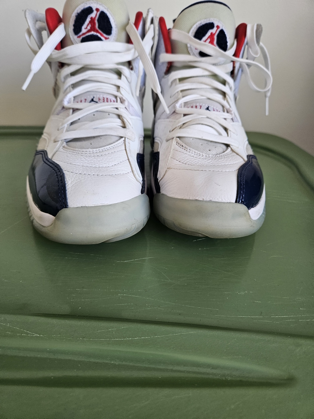 Jordan Men’s Athletic Shoes White Navy Red
